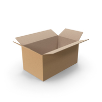 Open Parcel Cardboard Box Size L PNG & PSD Images