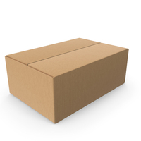 Empty Parcel Cardboard Box Size M PNG & PSD Images
