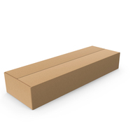Empty Long Parcel Cardboard Box PNG & PSD Images