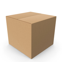 Empty Cube Parcel Cardboard Box PNG & PSD Images