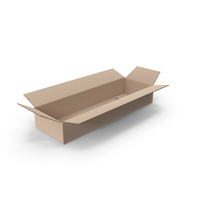 Open Beige Long Parcel Cardboard Box PNG & PSD Images