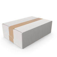 White Parcel Cardboard Box Size S PNG & PSD Images
