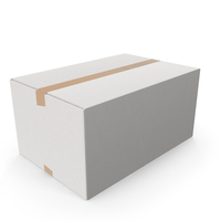 White Parcel Cardboard Box Size L PNG & PSD Images