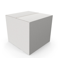 White Empty Cube Parcel Cardboard Box PNG & PSD Images