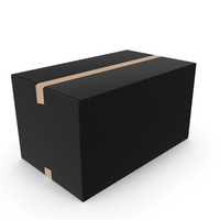 Black Parcel Cardboard Box Size XL PNG & PSD Images