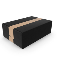 Black Parcel Cardboard Box Size S PNG & PSD Images
