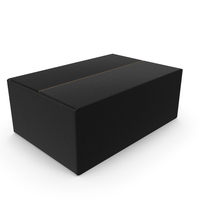 Black Empty Parcel Cardboard Box Size M PNG & PSD Images