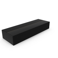 Black Empty Long Parcel Cardboard Box PNG & PSD Images