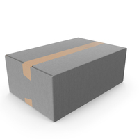 Grey Parcel Cardboard Box Size M PNG & PSD Images