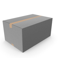 Grey Parcel Cardboard Box Size L PNG & PSD Images