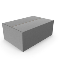 Grey Empty Parcel Cardboard Box Size M PNG & PSD Images