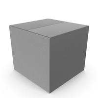 Grey Empty Cube Parcel Cardboard Box PNG & PSD Images