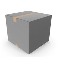 Grey Cube Parcel Cardboard Box PNG & PSD Images
