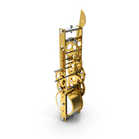 Golden Clockwork Gear PNG & PSD Images