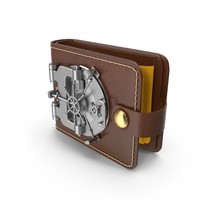 Leather Wallet With Bank Vault PNG & PSD Images