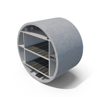 Two Level Tunnel Cross Section PNG & PSD Images