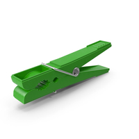 Green Plastic Clothespin PNG & PSD Images