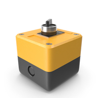 Industrial Switch Button Yellow PNG & PSD Images