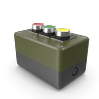 Industrial Triple Button Green PNG & PSD Images