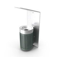 Zigzag Wall Mounted Green Ashtray PNG & PSD Images