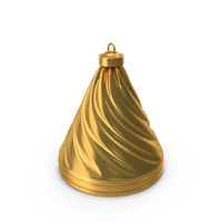 Christmas Decoration Hanging Cone Icon Gold PNG & PSD Images