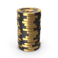 Gold Casino Chips Stack PNG & PSD Images