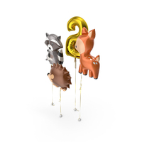 Foil Animals Balloons PNG & PSD Images