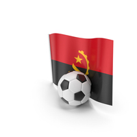 Angola Flag With Foot Ball PNG & PSD Images