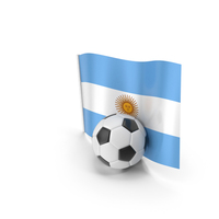 Argentina Flag With Foot Ball PNG & PSD Images