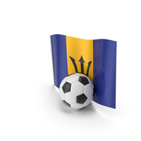 Barbados Flag With Foot Ball PNG & PSD Images