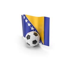 Bosnia and Herzegovina Flag With Foot Ball PNG & PSD Images