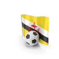 Brunei Flag With Foot Ball PNG & PSD Images