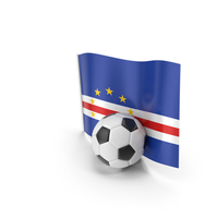 Cape Verde Flag With Foot Ball PNG & PSD Images