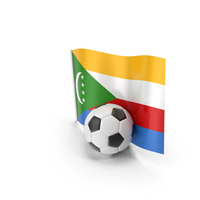 Comoros Flag With Foot Ball PNG & PSD Images