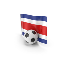 Costa Rica Flag With Foot Ball PNG & PSD Images