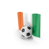 Côte dIvoire Flag With Foot Ball PNG & PSD Images