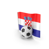 Croatia Flag With Foot Ball PNG & PSD Images