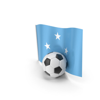 Federated States of Micronesia Flag With Foot Ball PNG & PSD Images