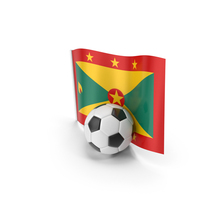 Grenada Flag With Foot Ball PNG & PSD Images