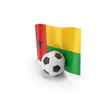 Guinea Bissau Flag With Foot Ball PNG & PSD Images