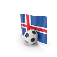 Iceland Flag With Foot Ball PNG & PSD Images