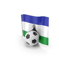 Lesotho Flag With Foot Ball PNG & PSD Images