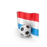 Luxembourg Flag With Foot Ball PNG & PSD Images