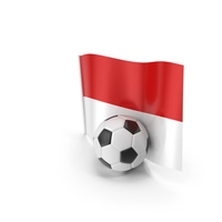 Monaco Flag With Foot Ball PNG & PSD Images