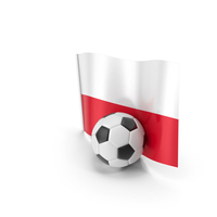 Poland Flag With Foot Ball PNG & PSD Images