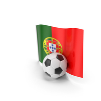Portugal Flag With Foot Ball PNG & PSD Images
