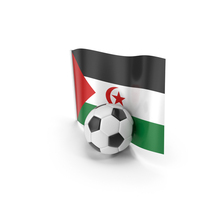 Sahrawi Arab Democratic Republic Flag With Foot Ball PNG & PSD Images