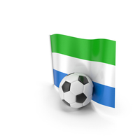 Sierra Leone Flag With Foot Ball PNG & PSD Images