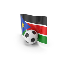 South Sudan Flag With Foot Ball PNG & PSD Images
