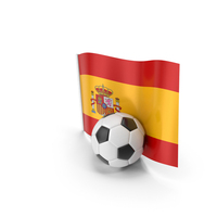 Spain Flag With Foot Ball PNG & PSD Images
